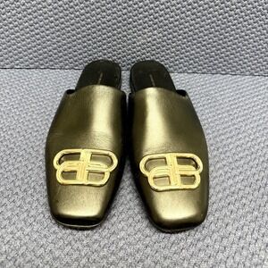 Authentic Balenciaga Cozy BB Logo mules. Size 36.5